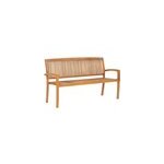 Banc de jardin meuble de patio d'ext�rieur 159 x 57. 5 x 90 cm bois marron