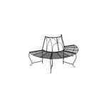 Banc de jardin meuble de patio d'ext�rieur 159 x 78. 5 x 89 cm noir