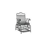 Banc de jardin meuble de patio d'extrieur 61 x 81 x 99 cm noir