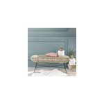 Banc en rotin et m�tal 120 cm