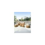 Banua - salon de jardin en rotin tress� 5 places