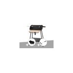 Barbecue charbon bergamo + gant de protection + brosse en t - somagic