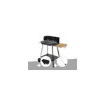 Barbecue charbon florence + gant de protection + kit tournebroche - somagic