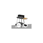 Barbecue charbon florence + pince en inox + gant de protection - somagic