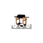 Barbecue � charbon indiana + kit tournebroche + gant + malette 8 accessoires - s