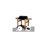 Barbecue � charbon indiana + kit tournebroche + gant - somagic