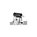 Barbecue � charbon sur chariot michigan + malette de 8 accessoires inox + gant d