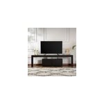 Basi - meuble tv avec placards bois noir 180cm