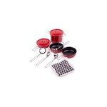 Batterie de cuisine rouge pour enfants