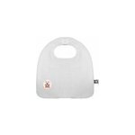 Bavoir en coton bio blanc