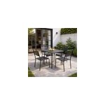 Bergame ensemble table de jardin carr�e et 4 chaises