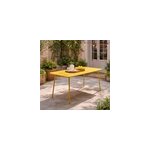 Bergame table de jardin 6 places 160cm jaune