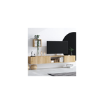 Bergen meuble tv avec rangements imitation bois clair