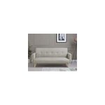 Berlin canap scandinave convertible 3 places en tissu beige