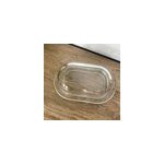 Beurrier oval en verre