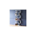 Biblioth�que 6 �tag�res blanche virginia