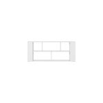 Biblioth�que basse blanche l167. 5 cm musso