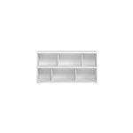 Biblioth�que basse finition bois blanc l140 cm epure