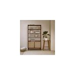 Bibliothèque en manguier et cannage Bibliothèque en manguier et cannage