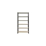 Biblioth�que ouverte en bois clair et m�tal noir l100 cm aristote