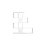 Biblioth�que ouverte s�parateur blanc laqu� brillant l139 cm como