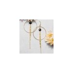 Bo inde creoles onyx noir