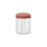 Bocal herm�tique en verre borosilicate 350 ml - terracotta