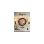 Bo�a - miroir hublot en bois massif de manguier
