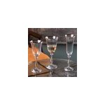 Bote de 6 verres  pied angela filet or