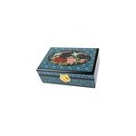 Boite � bijoux laqu�e - teinte bleue