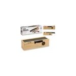 Bo�te en bois pour charcuterie avec tableau et couteau.