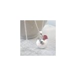 Bola bross� argent, octobre tourmaline