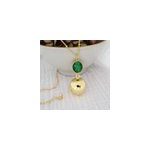 Bola or pendentif emeraude