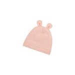 Bonnet b�b� ourson bambou uni - 3 rose
