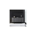 Boras buffet design noir 4 portes