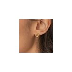 Boucles dores - anneaux cristal vert