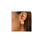 Boucles à médailles doré - jade Boucles à médailles doré - jade