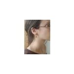Boucles d oreilles amaranthe en acier inoxydable et fleurs rouges