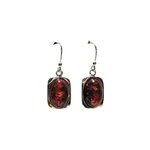 Boucles d'oreilles ambre argent