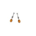 Boucles d'oreilles ambre argent
