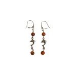 Boucles d'oreilles ambre argent