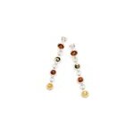 Boucle d'oreille argent ambre