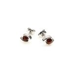 Boucle d'oreille argent ambre