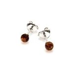 Boucle d'oreille argent ambre baltique