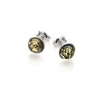 Boucle d'oreille argent ambre baltique