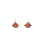 Boucles d'oreille en bois acajou