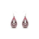 Boucles d'oreille en bois amarante
