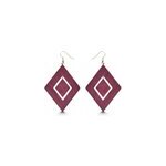 Boucles d'oreille en bois amarante