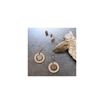 Boucles d'oreilles en bois bulle or