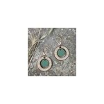 Boucles d'oreilles en bois bulle vert